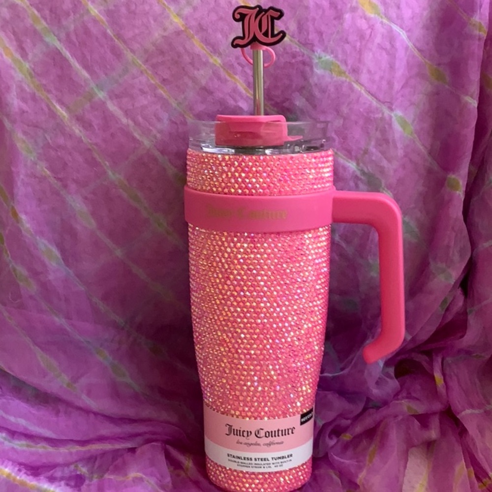 💖🌸Juicy Couture Rhinestone Tumbler